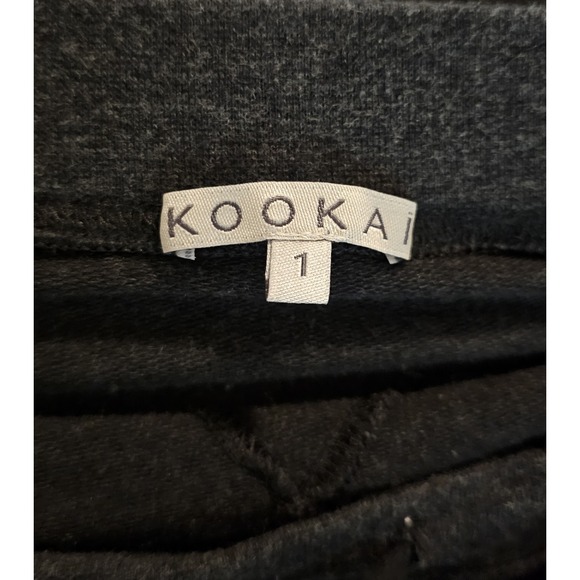 Kookai Strapless Tie Front Cotton  Mini Dress Women's Size 1 Or XS Heather Black - Picture 3 of 4